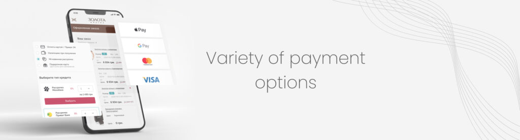 Variety of payment options