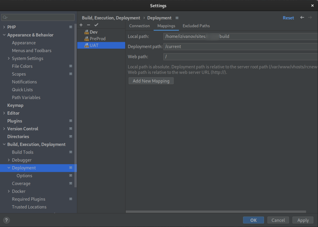 Mappings and Excluded Paths