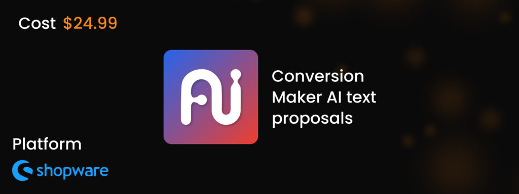 Conversion Maker AI text proposals for Shopware