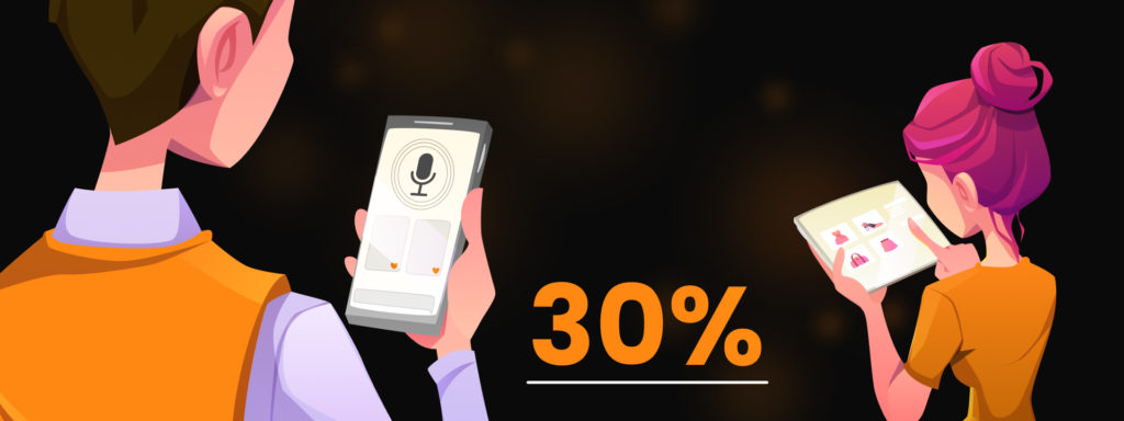 30% of online browsing sessions will include some form of visual or voice search