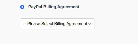 PayPal billing agreement