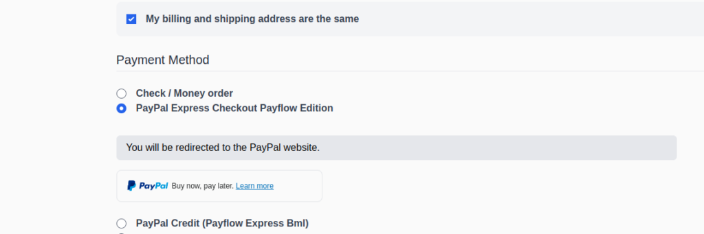 Payflow Express