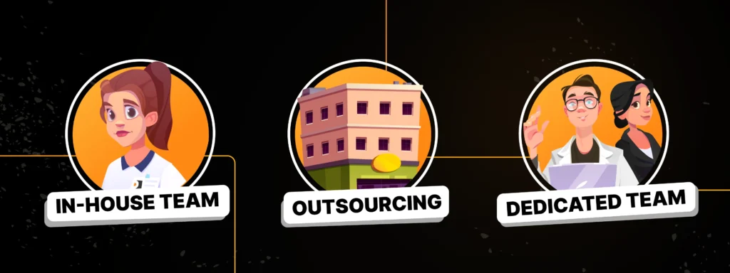 In-house vs Outsourcing vs Dedicated team