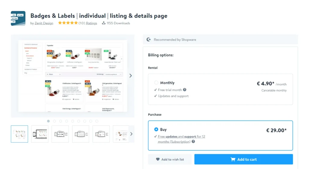 Badges & Labels | individual | listing & details page
