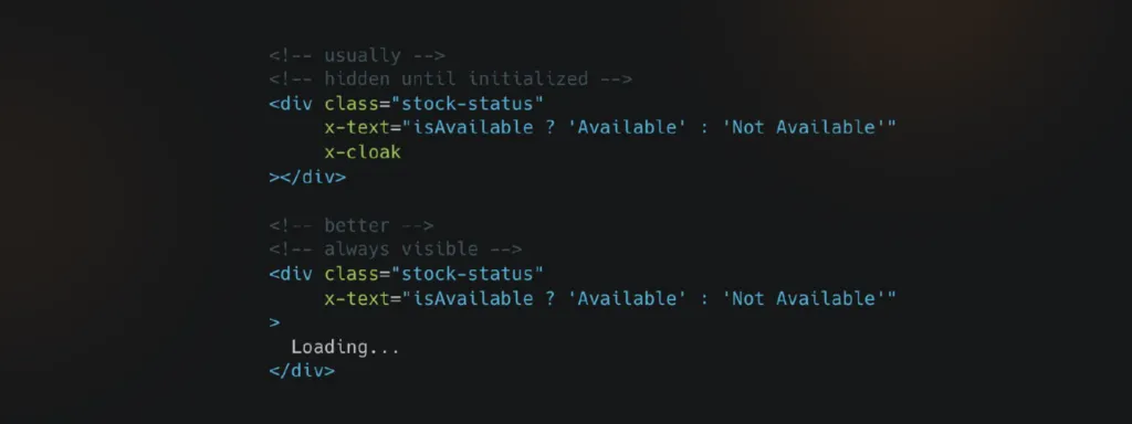 Optimizing Alpine JS components