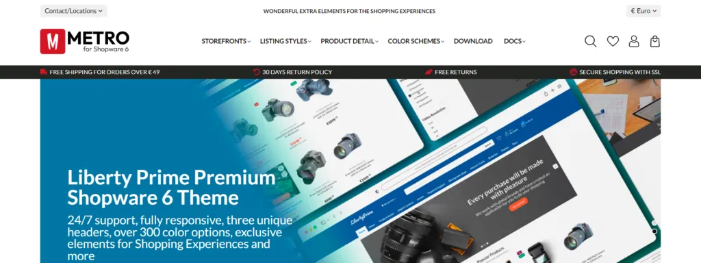Free Shopware 6 Theme - MetroLight Responsive Theme
