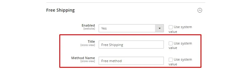 Magento shipping setup