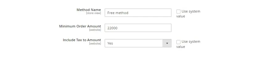 Magento shipping setup