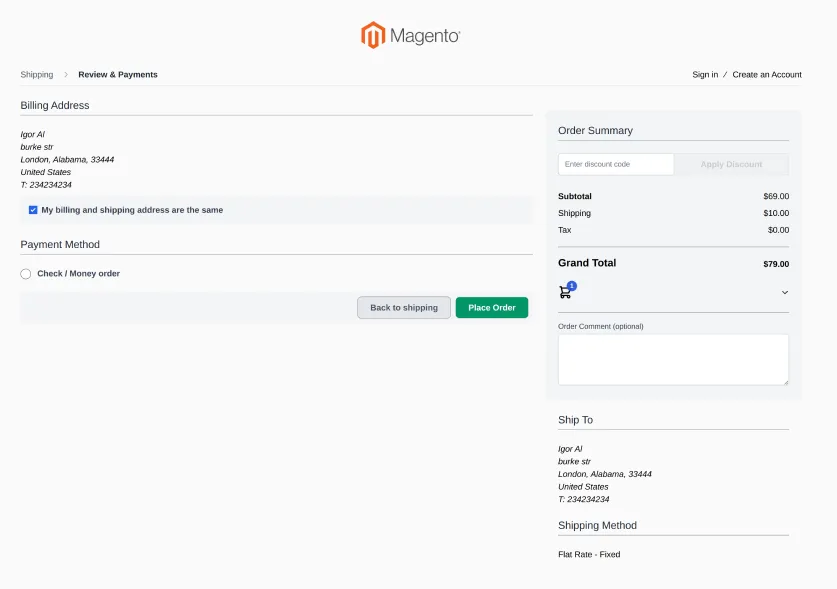 Hyvä vs Magento checkout