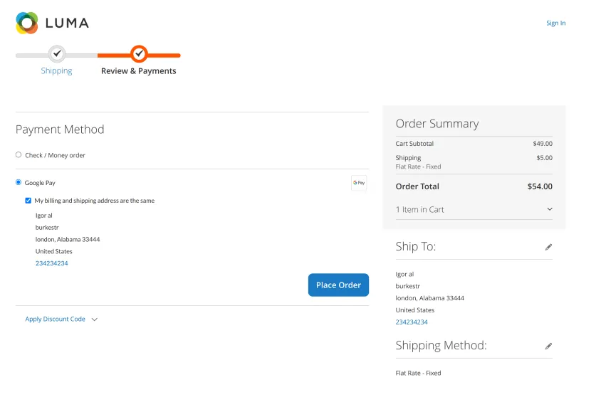 Hyvä vs Magento checkout
