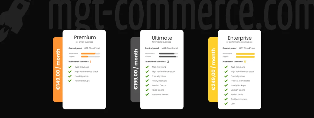 MGT-Commerce pricing plans