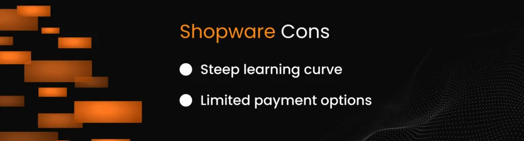 Shopware cons